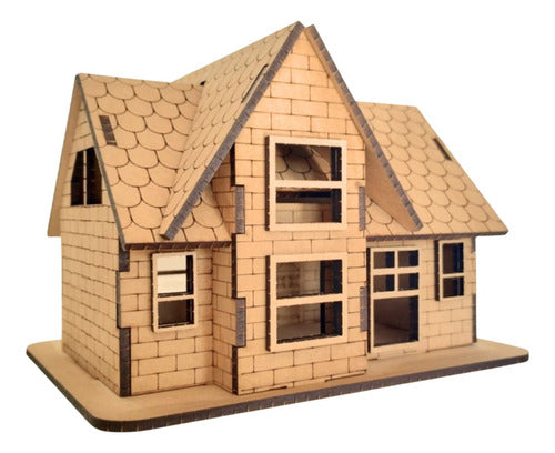 3D Wooden Puzzle House Roof Tiles Wood Building Kit WA00120 3