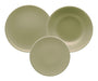 Oxford Set X12 Juego Vajilla Platos Unni Oliva Verde Ceramica 0