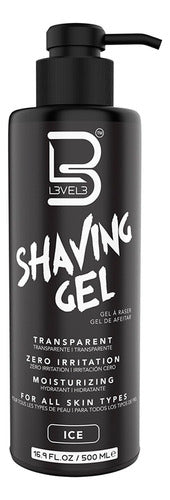 Level 3 Shaving Gel De Afeitar Hidratante Barberia Ice 500ml 0