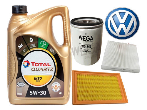 Wega Kit Filtros VW Golf VII 1.4 TSI Variant MSI + Aceite 5W30 4L 0