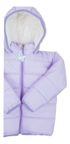 Para Vos Chicos Lilac Fleece Lined Windbreaker Jacket for Girls - Sizes 4 to 14 0