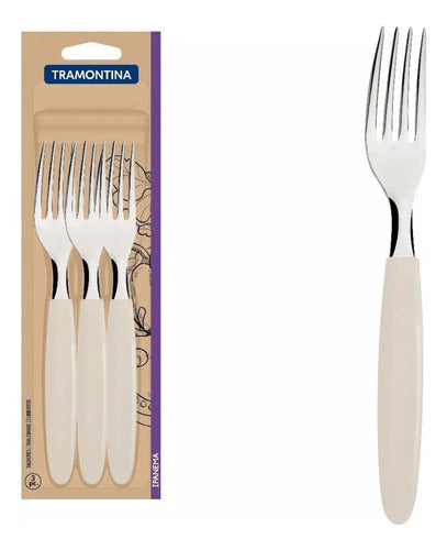 Tramontina Ipanema Gray Polypropylene Stainless Steel Fork Set of 3 0