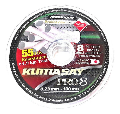 Kumasay PRO 8 Multifilament Fishing Line 70 Lbs/0.27mm x 200m 0