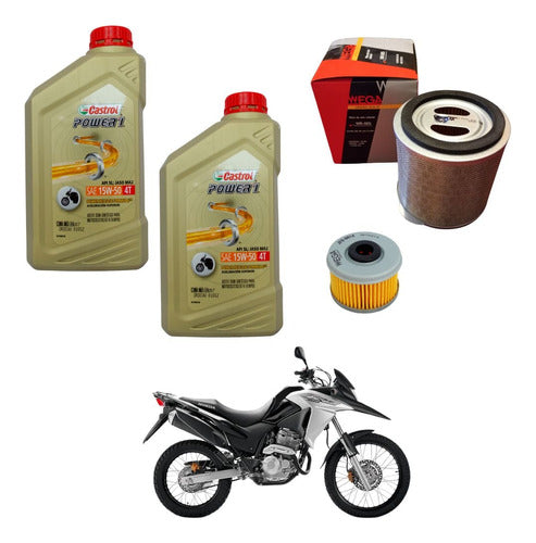 Kit Service Honda Xre 300 Castrol + Wega 0