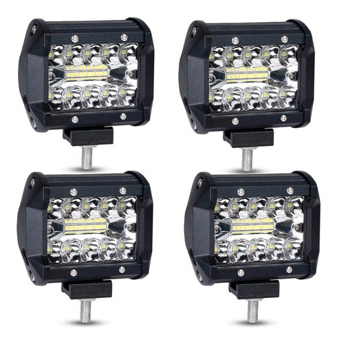 Kit 4 LED Auxiliar Bar Lights 20 Leds Combo for Harvesting Machinery 0