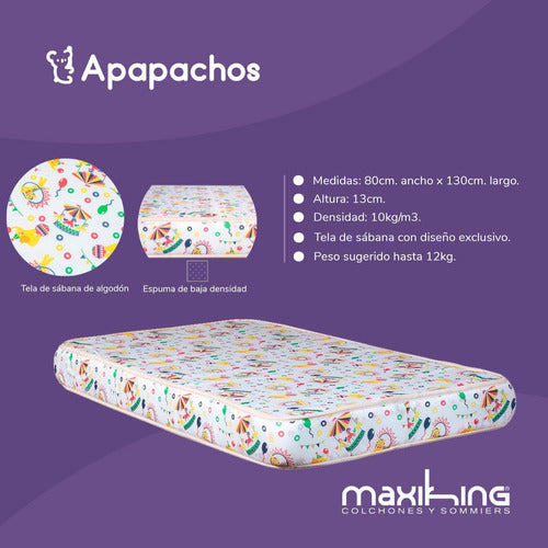 Maxiking Colchon Cuna De Espuma 130x80 Practicuna 1