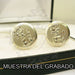 925 Silver and Gold Engraved Cufflinks and Tie Clip Set 6