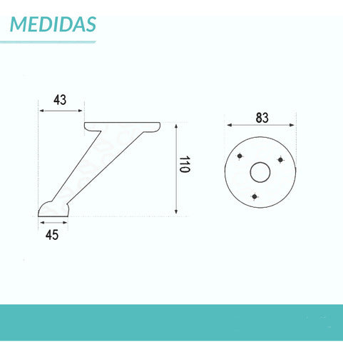 Bocha Pata De Aluminio Epoxi Negra Mate Para Muebles Y Sillones 4