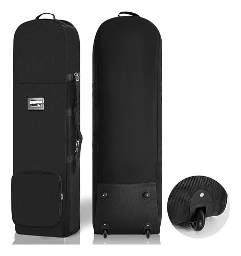 Darekuku Black Golf Travel Bag with Detachable Straps 0