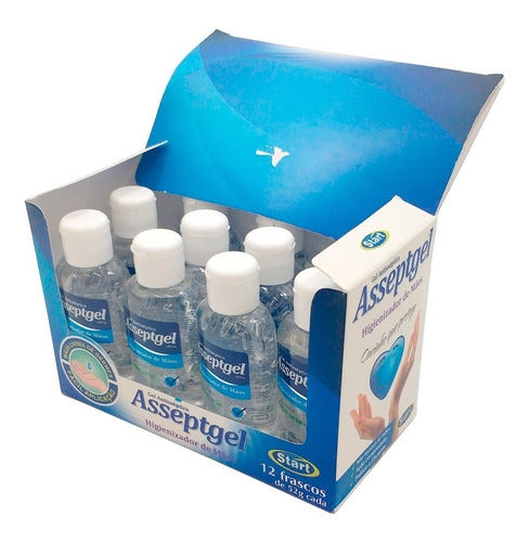 15 Álcool Gel P/mãos 70% Asseptgel P/bolsa Antisséptico 52gr 0