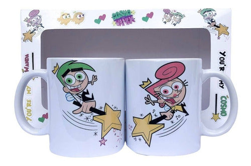 Taza Couple Wanda Y Cosmo - Los Padrinos Mágicos (2 Tazas) 1