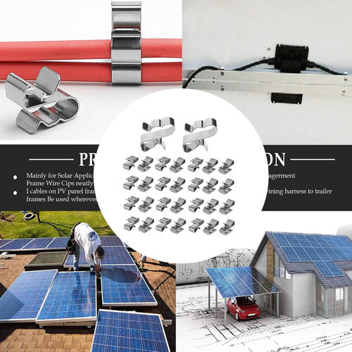 30 Peças De Grampos De Cabo De Painel Solar, Gerenciamento 5