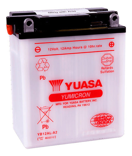 Yuasa Battery YB12AL-A2 Kawasaki EN500-C Vulcan Ltd 0