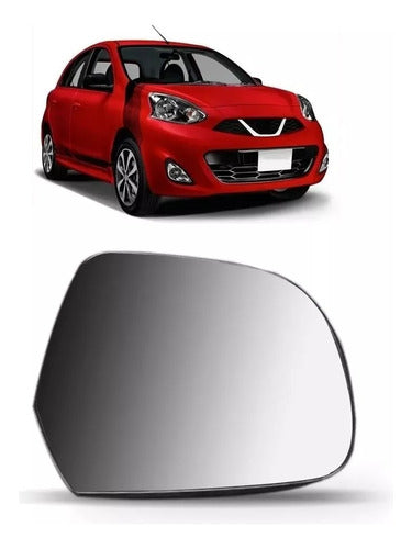 Fitam Right Passenger Mirror Glass for Nissan March 1