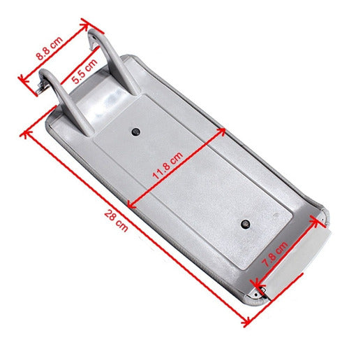 Centro De Apoyabrazos Gris Almacenamiento Caja Consola Tapa 1