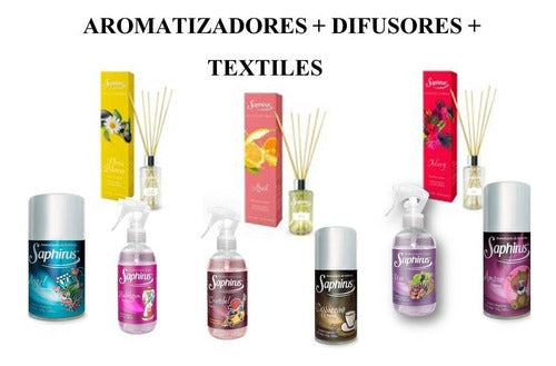 Saphirus Aromatizing Kit + Diffuser + Textile Fragrance - 3 Products 1