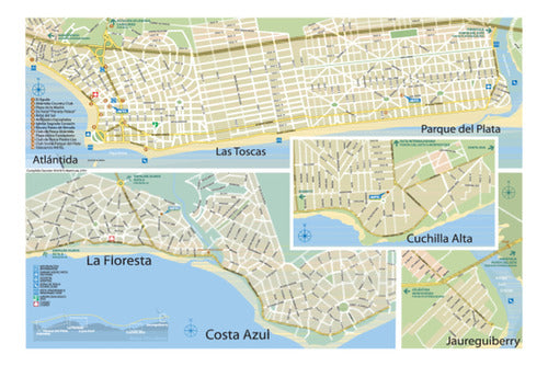 Mapa De La Floresta Y Otros - Canelones - Lámina 45x30 Cm 0