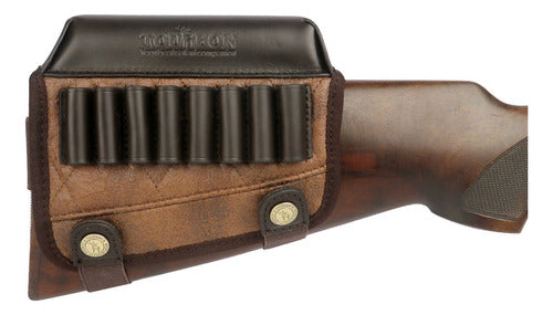 Vintage Style Rifle Buttstock Elevator 30 Tourbon Real Leather 0
