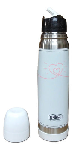 Lumilagro Thermos Inox. C1 + Mate B + Straw 340 - Fdn 4