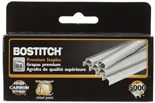 Bostitch Office Pack of 6 Boxes B8 Powercrown Premium 1/4 Staples 0