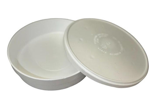 Isopor Thermal Food Delivery Plate with Lid 1000cc - Pack of 147 Units 1