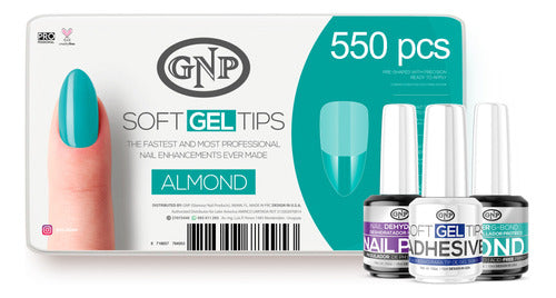 GNP Soft Gel Tips Kit with Adhesive, Bond and Nail Prep 0