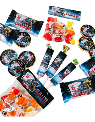 Golosinas Personalizadas X 20 Candy Bar Transformers 0