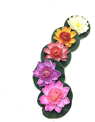 Pomeat Huele 5pcs / Set Floating Artificial Lotus Flowers Decoration 1