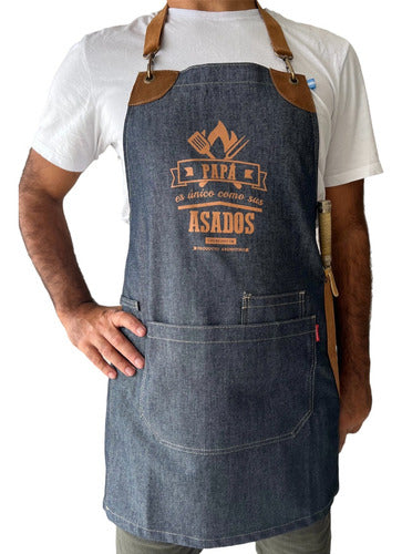 Chinchulin Kitchen Apron Dad Print 0