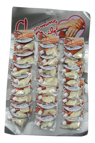 Pack False Nails with Adhesive 0