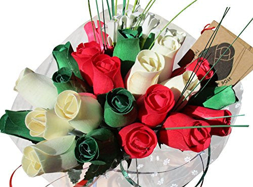 The Original Wooden Rose Christmas Flower Bouquet Closed Bud (2 Dozen) 2