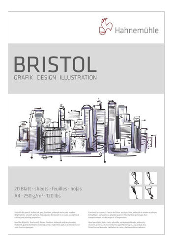 Hahnemühle Sketch Block Bristol A4 250g 20-Sheet 0