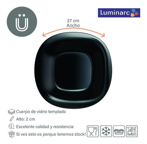 Luminarc Set Vajilla 25 Piezas Vidrio Templado Opalina Platos 3