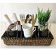 Rectangular Rattan Organizer Basket Tray with 6 Divisions Woven 2
