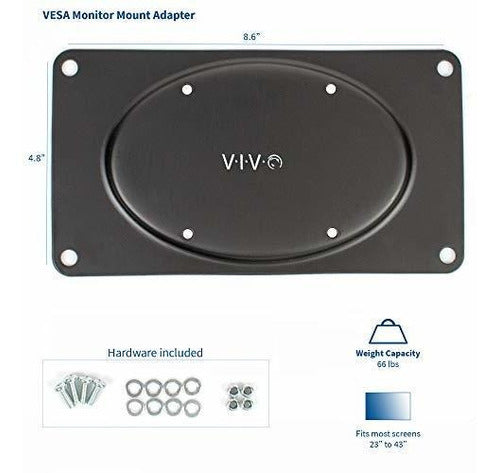 Vivo Placa Adaptador De Montaje De Monitor Vesa De Acero Par 1