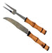 Melinox Set Asado Cuchillo Y Tenedor Acero Inoxidable Mango Caña 0