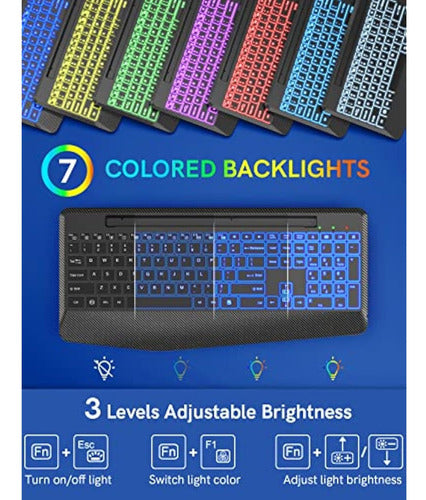 Teclado Inalámbrico Con Retroiluminación De 7 1