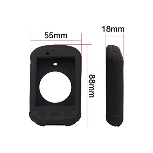 Funda De Silicona + Vidrio Templ Para Garmin Edge 830 Negro 1