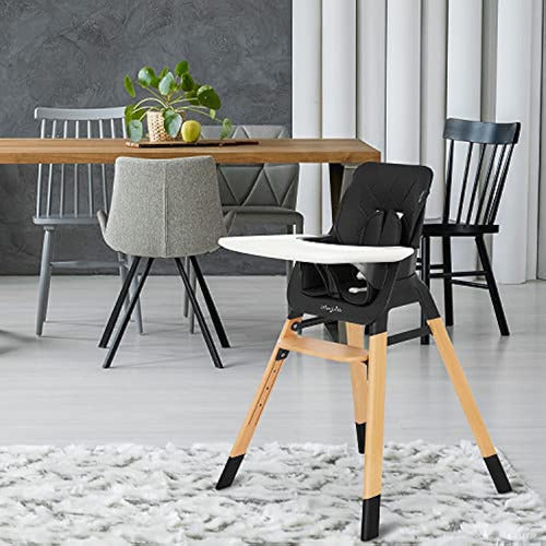 Dream On Me Nibble Compact High Chair in Black 1