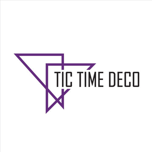 TICTIMEDECO Modern Abstract Art Wall Clock + Decor 1