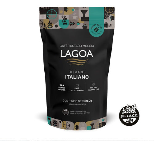 Lagoa Café Brasil Tostado Italiano Molido Para Filtro 4 X 250g 1