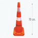 2 Pack Flexible Orange Traffic Cone 70 cm with Rigid Base by Conoflex 2