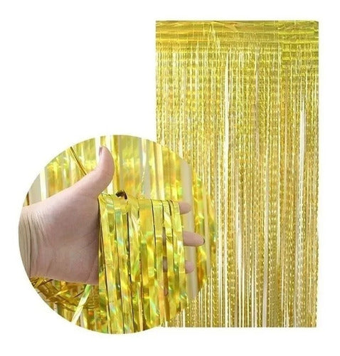 Kako Golden Metallic Curtain 2m Long x 1m Wide 0