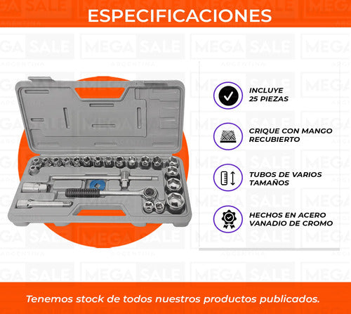 Mega Sale Toolbox Combination Wrench Set 25 Piece 1