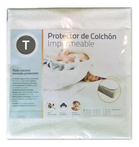 Cubrecolchon Impermeable Toalla Y Pvc 1 Plaza 80 X 190 0