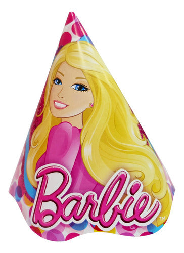 Argos Comercial S.A Pack of 8 Barbie Birthday Hats 0