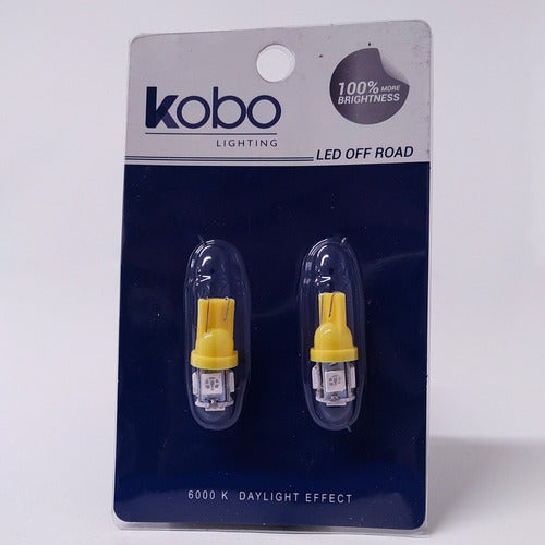 Kit of 2 T10 W5W 5 LED SMD Yellow Piojito Position Lamps 6