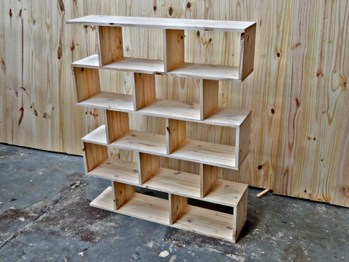Cube I Bookshelf - Customizable Pine Wood 0