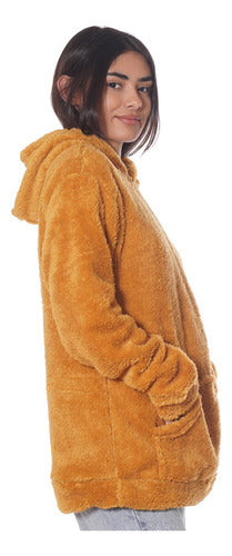 Plush Kangaroo Bicolor Hoodie for Women Warm Hoodie H16 25