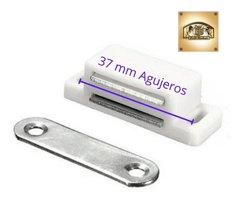 Reten Magnético Imán Puertas Simple Reforzado 30 Mm X 50 Und 3